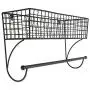 Home Traditions Z02225 Rustic Metal Wall Mount Shelf with Towel Bar, Large, Black Home Traditions Z02225 Rustic Metal Wall Mount Shelf with Towel Bar, Large, Black