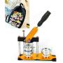 DNYSYSJ Button Maker Machine, 25mm Button Maker Hand Pressure Rotary Badge Machine+100 Making Badges Circle Button Part