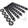 HOZAN 5pcs Black Door Handle Insert with Skull Push Button Cover Trim Compatible with Jeep Wrangler JK Unlimited 2007-2017