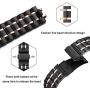 ZXCASD Metal Strap Compatible with Samsung Galaxy Watch 3 41mm band,Solid Stainless Steel Metal Replacement Wristband for Samsung Galaxy 42mm/Active 2 40/44mm ( Black+Black/Rose gold, 40/44/42mm(20))