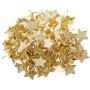 Prettyia 300 Pieces Star Heart Head Split Pin Metal Brads Paper Fasteners for Scrapbook Paper Craft Card Making Kids DIY Craft Gold