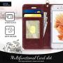 FYY Luxury PU Leather Wallet Case for iPhone 6/6s, [Kickstand Feature] Flip Phone Case Protective Shockproof Folio Cover with [Card Holder] [Wrist Strap] for Apple iPhone 6/6s 4.7'' Dark Brown