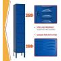 INVIE Metal Locker Steel Storage Locker with 5 Door 5 Tier Personal for Home Office School Gym Cabinet,Blue