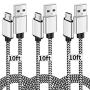 Micro USB Cable, 10ft 3 Pack Extra Long Charging Cord Nylon Braided High Speed Durable Fast Charging USB Charger Android Cable for Samsung Galaxy S7 Edge S6 S5,Android Phone,LG