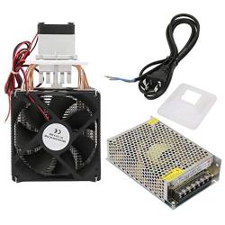 DC 12V 5A Semiconductor Refrigerator Thermoelectric Cooler Thermoelectric Peltier DIY Mini Fridge with Fan(#2:Cooler+Power Supply)