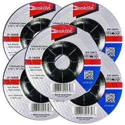 Makita 5 Pack - 4.5'' Grinding Wheel For Grinders - Aggressive Grinding For Metal - 4-1/2 x 1/4 x 7/8-Inch