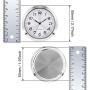 2-1/8 Inch (55 mm) Quartz Clock Insert, Zinc-Alloy Metal Case, Arabic Numeral, White Face 2-1/8 Inch (55 mm) Quartz Clock Insert, Zinc-Alloy Metal Case, Arabic Numeral, White Face