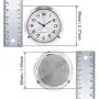 2-1/8 Inch (55 mm) Quartz Clock Insert, Zinc-Alloy Metal Case, Arabic Numeral, White Face