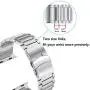 LDFAS Compatible for Apple Watch Band 44mm 42mm, Sport Stainless Steel Metal Strap with Safety Buckle for iWatch Bands Compatible for Apple Watch SE, Apple Watch Series 6/5/4/3 Smartwatch, Silver