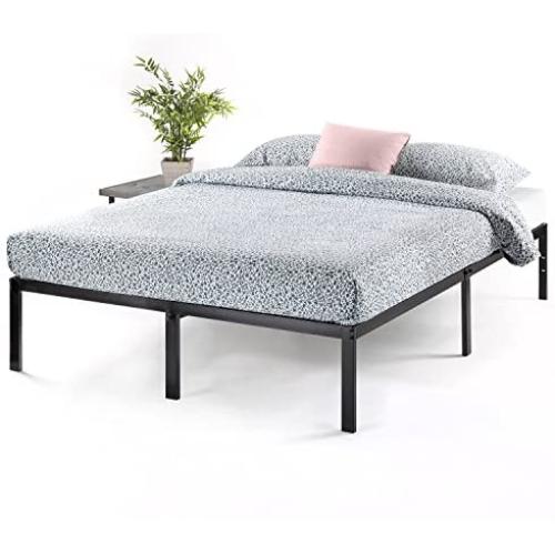 Best Price Mattress 14 Inch Metal Platform Beds w/ Heavy Duty Steel Slat Mattress Foundation (No Box Spring Needed), Black