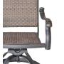 Patio Outdoor Santa Clara Swivel Rocker Dining Chairs Set of 4 Solid Cast Aluminum Furniture Dark Bronze
