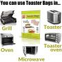 Grilled Cheese Toaster Bags Set of 3 - Non-stick Reusable Grill Cheese Tosta Bag - Toasted Sandwich Bags - Microwave Oven Toast Pouch - Toasta Maker - Toasting Toasters Sleeves by AZ-GRILL & kitchen