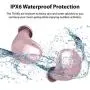 iLuv TB100 Rose Gold True Wireless Earbuds Cordless in-Ear Bluetooth 5.0 with Hands-Free Call MEMS Microphone, IPX6 Waterproof Protection, Long Playtime; Includes Compact Charging Case & 3 Ear Tips