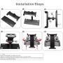 Lekufee Lightweight Aluminum Alloy Foldable Tablet Holder Mount for Mavic Mini/Mavic 2 Pro/Mavic 2 Zoom/Mavic Pro Platinum/Mavic Air/DJI Spark Remote Controller（not fit Mavic air 2