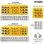 OWDEN Metal Stamps for Jewelry Making, Art Font Uppercase Letter Punch Set and Art Font Lowercase Letter Punch wtih 1 Set Number Punch Set Size:1/8'',3mm Stamps Hammer and Steel Bench Block