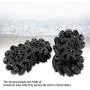 4 Pcs/Set Drive Wheel, Rubber Metal Left/Right Wheat Wheel Robot Kit Omnidirectional Wheels for RC Model Component Part Accessory
