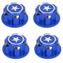 Vbest life Aluminium Alloy Hex Wheel Mount Nuts, 4pcs Metal 17mm Hex Wheel Nut RC Spare Part Replacement Compatible with X-MAXX Summit Traxxas RC Car(Mazarine)