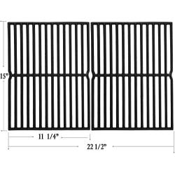 Hisencn 15 inch Cooking Grates for Weber Spirit 200 Series, Spirit E/S 200 & 210 with Side Control Panel, Spirit 500, Genesis Silver A, Cast Iron Grill Grid for Weber 7522, 7523 7521 65904 65905