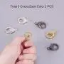 PandaHall Elite 6 Pcs Alloy Lobster Claw Clasps Cord End with Rhinestone 31x22x7mm for Jewelry Making 3 Colors