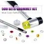 Swpeet 500Pcs 10 Colors 3/16 inch Metal Grommets Kit with Rubbe Lightweight Soft Mallet, Multi-Color Metal Eyelets Kits with Installation Tools for Gunsmithing Tools Leather Crafts Jewelry Wood Swpeet 500Pcs 10 Colors 3/16 inch Metal Grommets Kit with Rubbe Lightweight Soft Mallet, Multi-Color Metal Eyelets Kits with Installation Tools for Gunsmithing Tools Leather Crafts Jewelry Wood