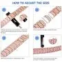 Compatible with Apple Watch Band 38mm 40mm 42mm 44mm SE Series 6 5 4 3 2 1,Replacement Bling Watch Band,Dressy Jewelry Metal Wristband Strap Diamond Rhinestone (Pink, 38/40)