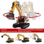 TongLi 1580 1:14 Scale All Metal RC Excavator Toy for Adults Remote Control Digger Construction Trucks 2.4Ghz Powerful Upgraded V4 with New Motherboard