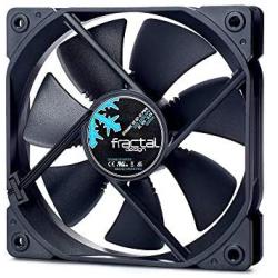 Fractal Design Dynamic X2 GP-12 PMW Computer Fan - Silent Fan - High Airflow – 120x120x25 mm – 1200RPM – FDB-Bearings – Trip Wire - Aerodynamically Shaped Struts - Black Edition (Single)