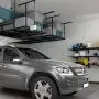 FLEXIMOUNTS 4x8 Overhead Garage Storage Rack Adjustable Ceiling Garage Rack Heavy Duty, 96'' Length x 48'' Width x (22-40'' Ceiling Dropdown), Black (Two-Color Options) FLEXIMOUNTS 4x8 Overhead Garage Storage Rack Adjustable Ceiling Garage Rack Heavy Duty, 96'' Length x 48'' Width x (22-40'' Ceiling Dropdown), Black (Two-Color Options)