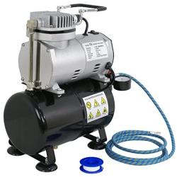 ZENY Pro 1/5 HP Airbrush Air Compressor Airbrushing Kit w/ 3L Tank and 6FT Hose Multipurpose for Spraying Cake Decorating Tattoo Nail Craft Painting