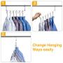 HOUSE DAY 4 Pack Metal Magic Hangers Space Saving Hangers Closet Space Saving Wardrobe Clothing Hanger Oragnizer, Updated Hook Design