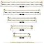 Necklace Extenders, 10Pcs Stainless Steel Gold Silver Necklace Bracelet Anklet Extension Chains with Lobster Clasps and Closures for Jewelry Making