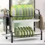 Dish Drying Rack, iSPECLE 304 Stainless Steel 2-Tier Dish Rack with Utensil Holder, Cutting Board Holder and Dish Drainer for Kitchen Counter Dish Drying Rack, iSPECLE 304 Stainless Steel 2-Tier Dish Rack with Utensil Holder, Cutting Board Holder and Dish Drainer for Kitchen Counter