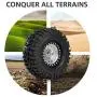 GoolRC 2PCS 2.2 Inch RC Rubber Tire Alloy Beadlock Rims Wheel Upgrade Parts for Traxxas Hsp Redcat Tamiya Axial Scx10 D90 Hpi RC Crawler (Red) GoolRC 2PCS 2.2 Inch RC Rubber Tire Alloy Beadlock Rims Wheel Upgrade Parts for Traxxas Hsp Redcat Tamiya Axial Scx10 D90 Hpi RC Crawler (Red)