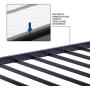 Olee Sleep 18'' Heavy Duty Queen Steel Slat, No Box Spring Needed, Black