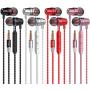 VPB Corded Earbuds HiFi Dynamic Earphones with Deep Bass Driven Noise Isolation Metal Cavity Compatible with iPhone iPad Samsung LG Tablet with Mic (4 Pairs+Microphone and Volume Control)