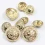 12 Pieces Gold Vintage Antique Metal Blazer Button Set - 3D Lion Head - for Blazer, Suits, Sport Coat, Uniform, Jacket 17mm 23mm