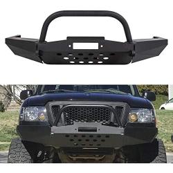 Front Modular Winch Bumper W/ Bull Bar For Ford Ranger 1998-2011