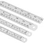 Mr. Pen Steel Rulers, 6, 8, 12, 14 inch Metal Rulers, Pack of 4