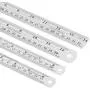 Mr. Pen Steel Rulers, 6, 8, 12, 14 inch Metal Rulers, Pack of 4