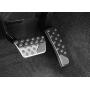 iJDMTOY 2pc Set Track Design Silver Aluminum Foot Pedal Covers Compatible With Chrysler 300, Dodge Challenger Charger Magnum