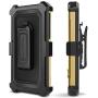 Moto E5 Plus / E5 Supra Case, Evocel [Explorer Series Pro] Premium Full Body Case with Glass Screen Protector, Belt Clip, Metal Kickstand for Motorola Moto E5 Supra/Moto E5 Plus, Gold