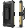 Moto E5 Plus / E5 Supra Case, Evocel [Explorer Series Pro] Premium Full Body Case with Glass Screen Protector, Belt Clip, Metal Kickstand for Motorola Moto E5 Supra/Moto E5 Plus, Gold