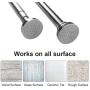 TEECK Shower Curtain Rod, 40-73 inch Adjustable Tension Spring, Shower Curtain Rod Tension, Premium 304 Stainless Steel, Anti-Slip, No Drilling, No Rust, Never Collapse, for Bathroom, Easy to use