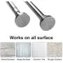 TEECK Shower Curtain Rod, 40-73 inch Adjustable Tension Spring, Shower Curtain Rod Tension, Premium 304 Stainless Steel, Anti-Slip, No Drilling, No Rust, Never Collapse, for Bathroom, Easy to use
