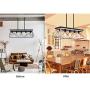 XIPUDA 5-Light Linear Pendant Light Fixture Kitchen Island Lighting Industrial Metal Farmhouse Chandeliers for Dinning Room Living Room