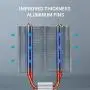 ABKONCORE LED CPU Cooler White CT407W with 92mm PWM Silent Fan, 4 Continuous Direct Contact Heatpipes, Rainbow Spectrum LED CPU Fan for LGA1151/1200, AM4/Ryzen ABKONCORE LED CPU Cooler White CT407W with 92mm PWM Silent Fan, 4 Continuous Direct Contact Heatpipes, Rainbow Spectrum LED CPU Fan for LGA1151/1200, AM4/Ryzen