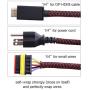 Alex Tech 10ft - 1/4 inch Cord Protector Wire Loom Tubing Cable Sleeve Split Sleeving For USB Cable Power Cord Audio Video Cable – Protect Cat From Chewing Cords - Blackred