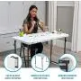 Lifetime Height Adjustable Craft Camping and Utility Folding Table, 4 ft, 4/48 x 24, White Granite Lifetime Height Adjustable Craft Camping and Utility Folding Table, 4 ft, 4/48 x 24, White Granite
