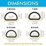 Metal D Ring Non Welded D-Rings Electroplated Black 1 Inch (100 Pack)