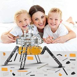 Lunar Lander Metal Building Toy, YSJ Simulate Construction Toy Model Construction Set STEM Learning Toy Metal Building Kit Best Gift for Boys and GirlsLunar Lander Model Kit Building Blocks Set